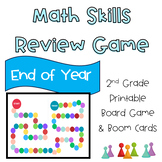 End of Year 2nd Grade Math Review Printable Board Game and