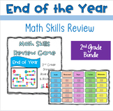 End of Year 2nd Grade Math Review Printable Game Boom Card