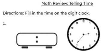 Preview of End of Year 3rd Grade Math Review