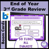 End of Year 3rd Grade Review Boom Cards