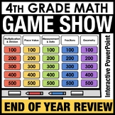 End of Year 4th Grade Math Test Prep Spiral Review Game Sh