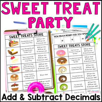 Preview of 5th Grade End of Year Math Activities - Adding & Subtracting Decimals Project