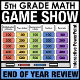 End of Year 5th Grade Math Test Prep Spiral Review Game Sh