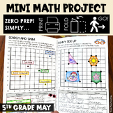 End of Year 5th Grade Mini Math Project Math Test Prep Geometry