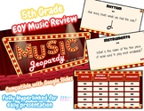 End of Year 5th Grade Music Game | Jeopardy Style Review G
