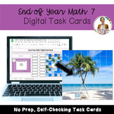 End of Year 7th Grade Math Digital Task Cards 