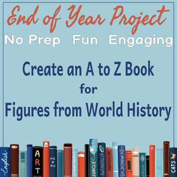 Preview of End of Year - A to Z Historical Figures Book, Research, Oral Skills. NO PREP REQ
