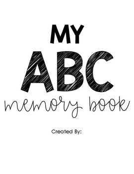 Preview of End of Year ABC Memory Book Project