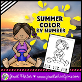 Summer Color By Number Pages (Beach Edition)