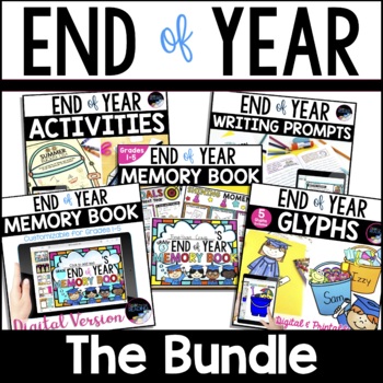 Preview of End of Year Activities Bundle: Last Days of School Memory Book, Crafts, Writing