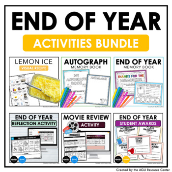 Preview of End of Year Activities Bundle | Special Education + Autism