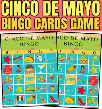 Preview of End of Year Activities Cinco de Mayo Game 23 Different Bingo & Calling Cards