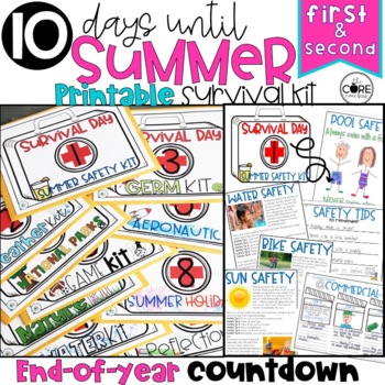 Preview of End of Year Activities - Countdown to Summer 10 Day Lesson Plans 1st, 2nd grade