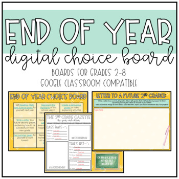 Preview of End of Year Activities Digital Choice Board