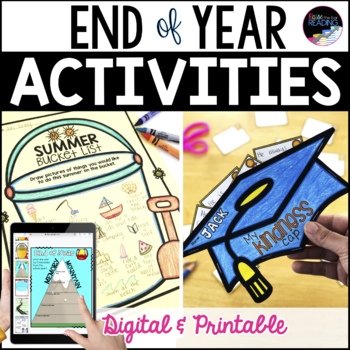 Preview of End of Year Activities: Last Days of School Writing, Word Search, Bingo, Crafts