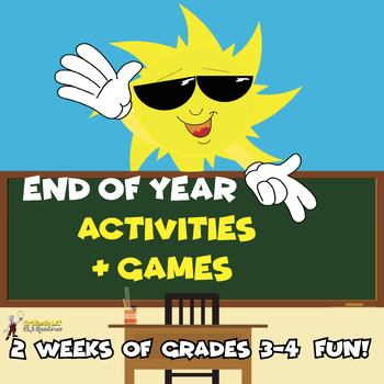 Preview of End of Year Activities and Games Grades 3-4 - ELA Brain Teaser Fun!