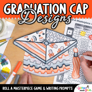 Preview of End of Year Activities: Graduation Cap Art Project & Template for Middle School