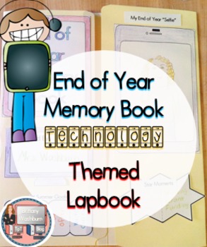 Preview of End of Year Activities Memory Book Technology Themed Lapbook