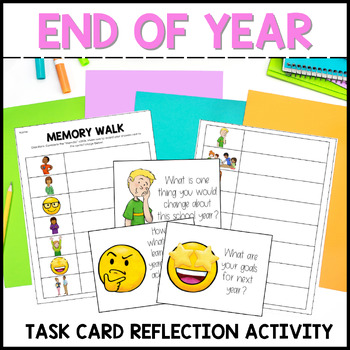 Preview of End of The Year Activities -  Last Week of School Task Cards Memory Walk