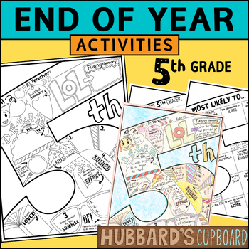 Preview of 5th Grade End of Year Activity Memory Book Last Week Day of School Craft