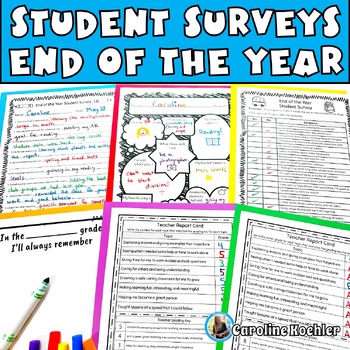 Preview of End of Year Student Survey Fun Activities Reflection SPED Elem Middle School