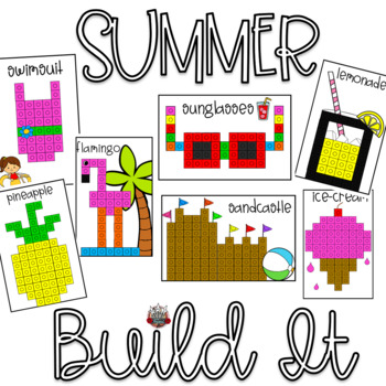 Preview of End of Year Activities:  Summer Build It Math Mats
