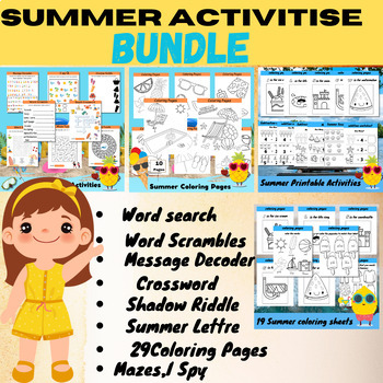 Preview of End of Year  Activities – Summer Puzzle Bundle –Word search,Word Scrambles &More