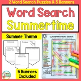 End of Year Word Searches and Banners Activities for Summer