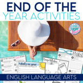 End of Year Activities for ELA: Last Days of School in Eng