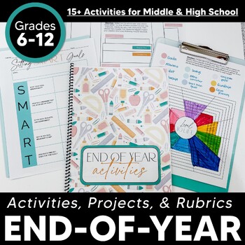 Preview of End of Year Activities for Middle & High School Goal Setting & Growth Mindset