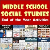 End of Year Activities for Middle School Social Studies Bundle