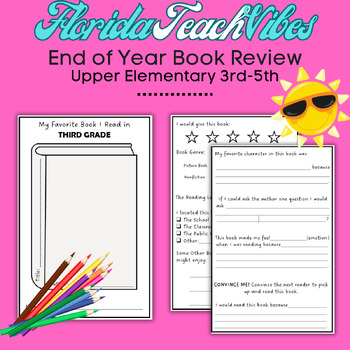 Preview of End of Year Activity Book Review Upper Elementary