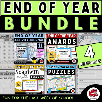 Preview of End of Year Activity Bundle - Includes Summer Pack -Journal- Awards