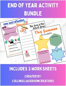 Preview of End of Year Activity Bundle | Perfect for the Last Day of School!
