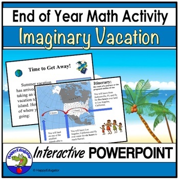 Preview of End of Year Activity Interactive Math PowerPoint - Word Problems