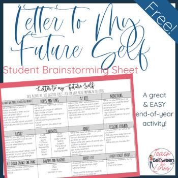 Preview of End of Year Activity - Letter to My Future Self Freebie - Distance Learning