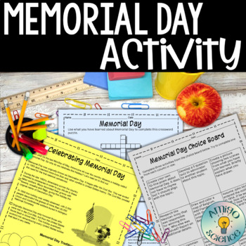 Preview of End of Year Activity | Memorial Day | Reading Comprehension with Choice Board