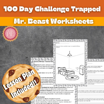 Preview of End of Year Activity - Mr. Beast Worksheet 100 Days Challenge Middle School