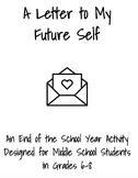 End of Year Activity - Social Emotional Learning - Letter 