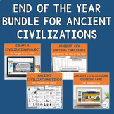 End of Year Ancient Civilization Project and Activities Bundle