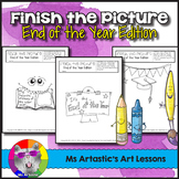 End of Year Art Activity: Finish the Picture, Activity & W