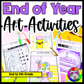 Preview of End of Year Art Lesson Activity Booklet, Art Activities, Worksheets