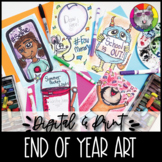 End of Year Art Lessons Booklet, DIGITAL & PRINT Art Projects