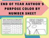 End of Year Author's Purpose Color by Number Sheet