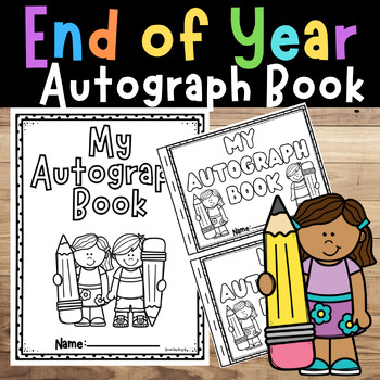Preview of End of Year Autograph Book June Craft No Prep Memory Booklet