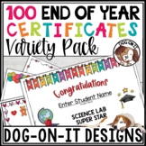 End of Year Award Certificates Editable Candy Hearts Ballo