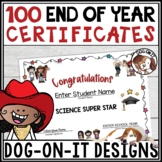 End of Year Award Certificates Editable Western Ranch