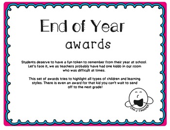 Preview of End of Year Awards UPDATED 2021