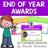 Superhero Editable End of the Year Awards