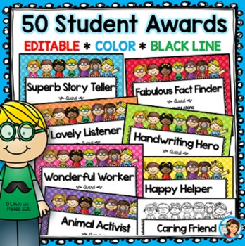 Preview of End of the Year Awards - Editable Certificates